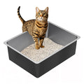 High Sided Stainless Steel Cat Litter Box F6663