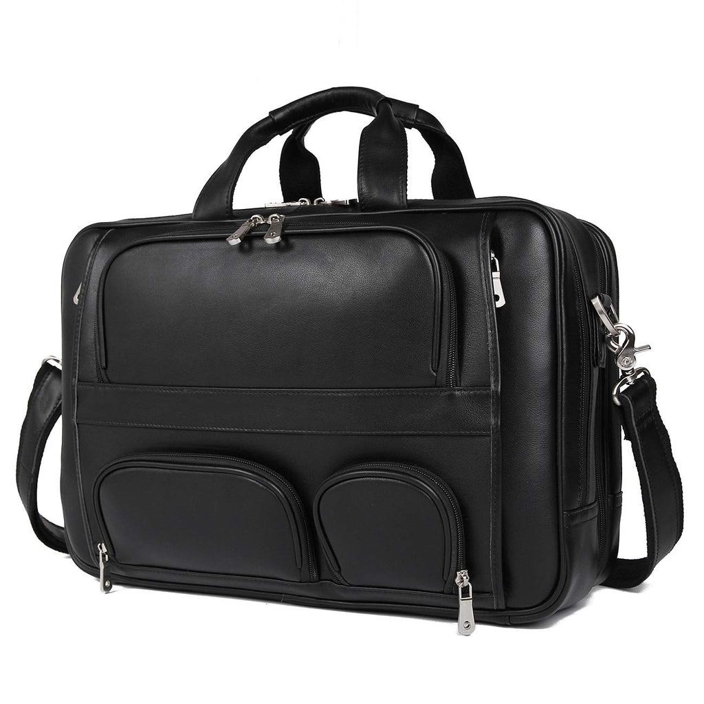 Cowhide Leather 17.3 Inch Messenger Bag Laptop Briefcase L182192