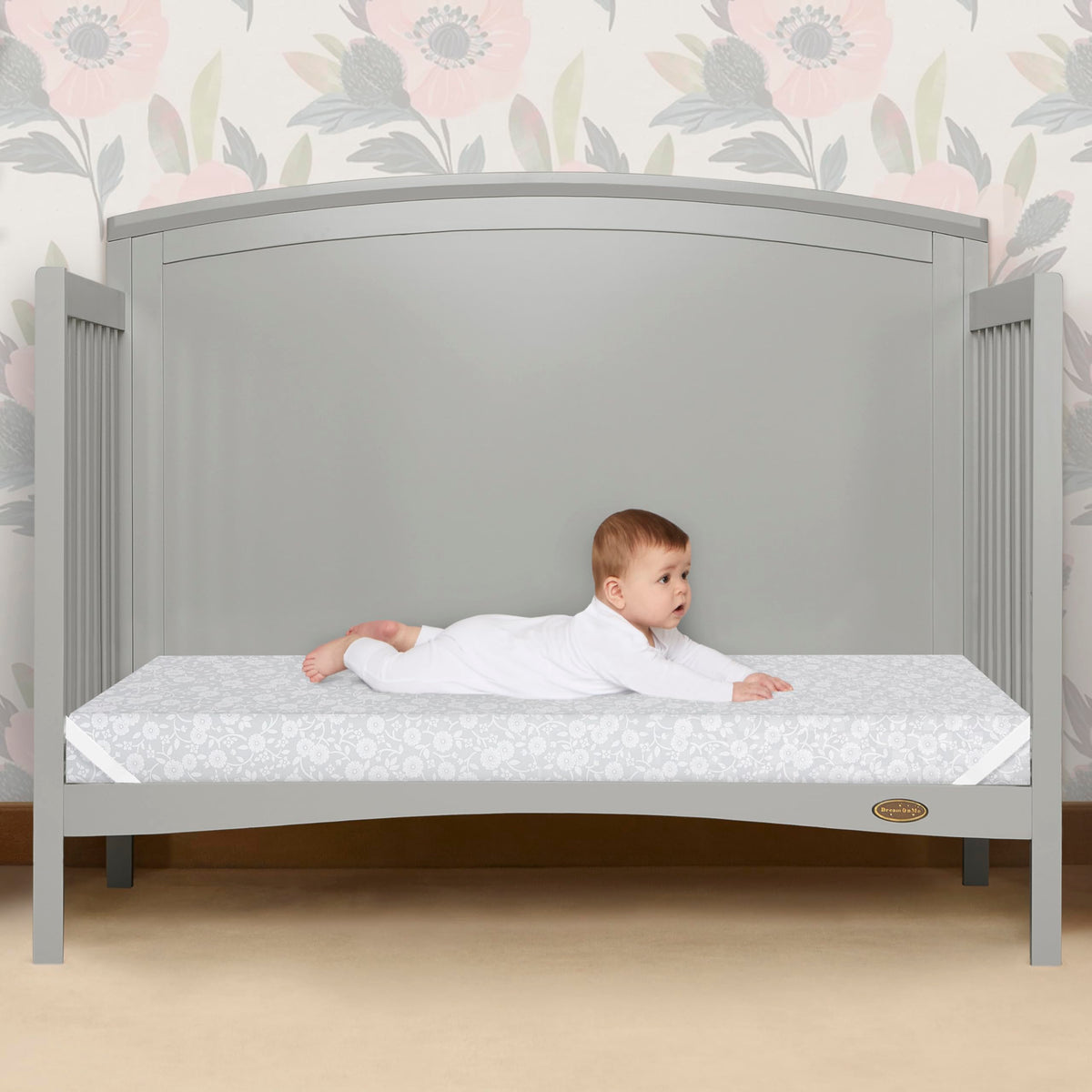 Grey Dual-Sided Crib and Toddler Bed Mattress K172243