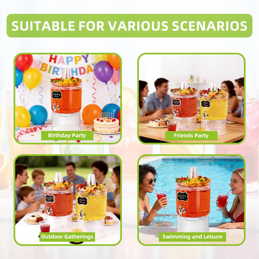 2 Gallon Drink Dispenser with Multi-Function Lid R71882