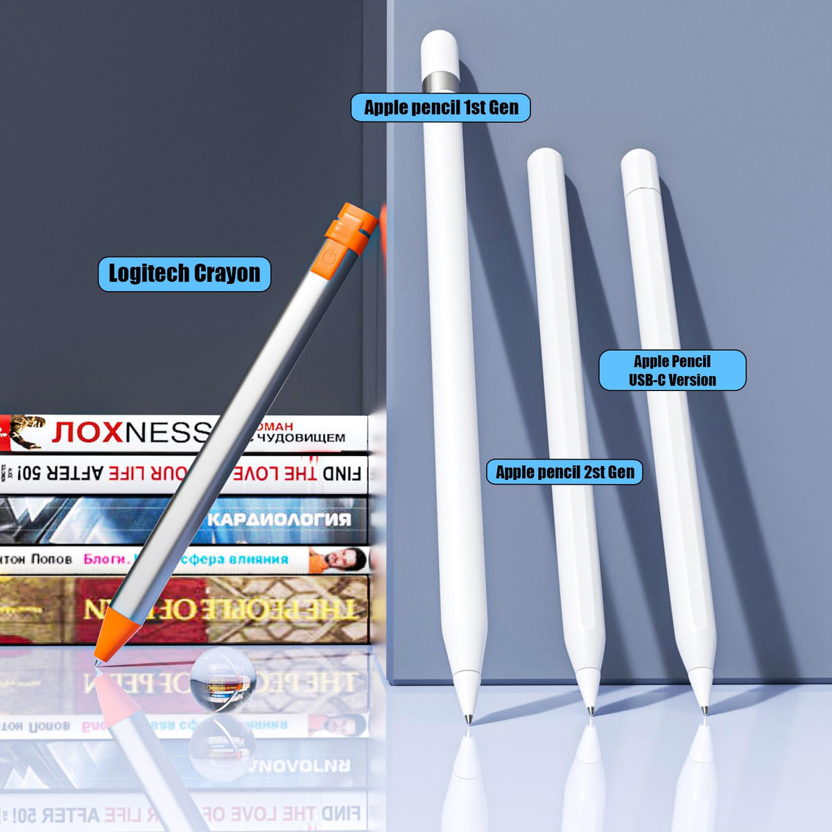 Fine Point Pencil Tips for Apple Pencil 1st 2nd Generation USB-C, White Q278433