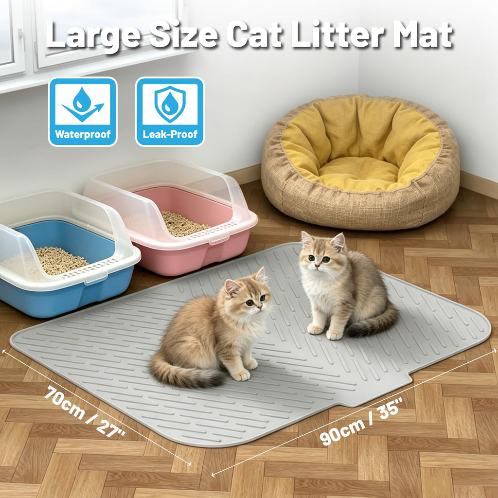 35"x27" Silicone Cat Litter Mat, 4 Pack Disposable Cat Litter Boxes C288815