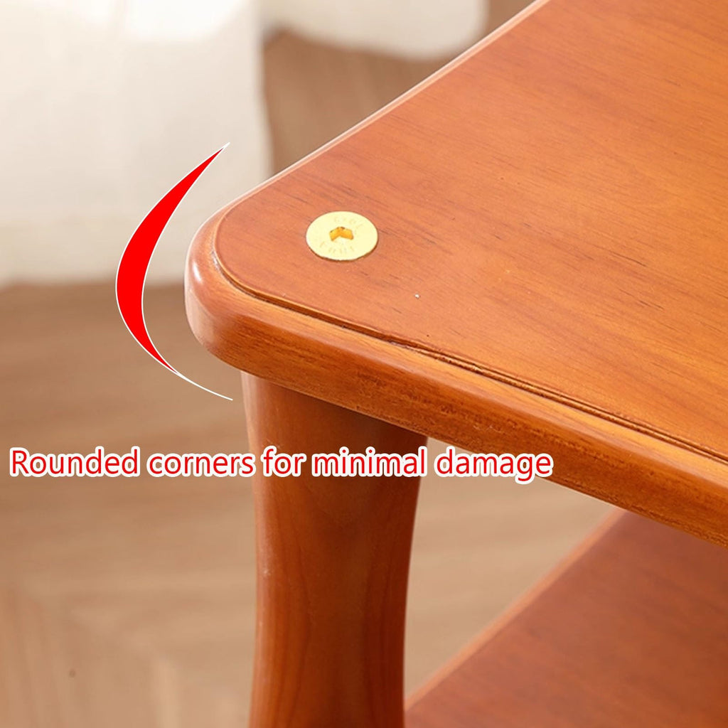 Brown 3 Tier Solid Wood Media Stand V7202