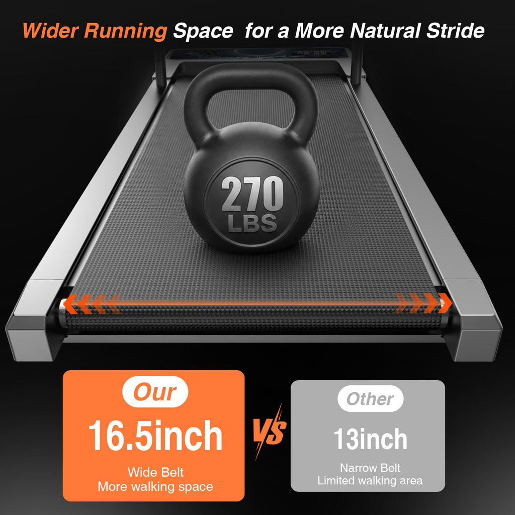 Walking Treadmill Pad with Adjustable 8% Incline and Handle Bar V816713