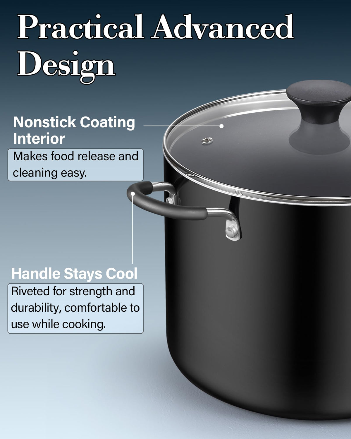 10.5 Quart Non Stick Stock Pot with Lid X617724