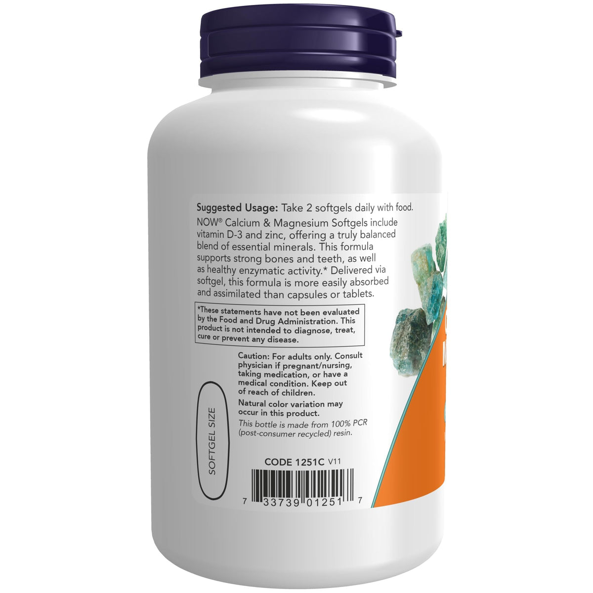 Calcium & Magnesium with D-3 & Zinc 120 Softgels W45729