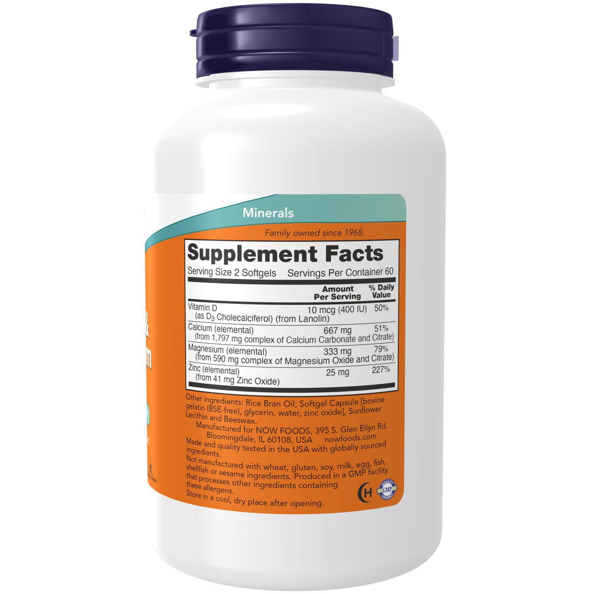 Calcium & Magnesium with D-3 & Zinc 120 Softgels W45729