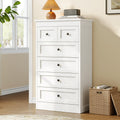 White 6 Drawer Wood Dresser P167528