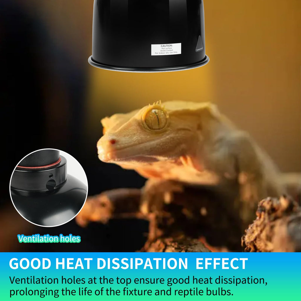 5.5 Inch Deep Dome Reptile Light Fixture with Dimming Thermostat T447898