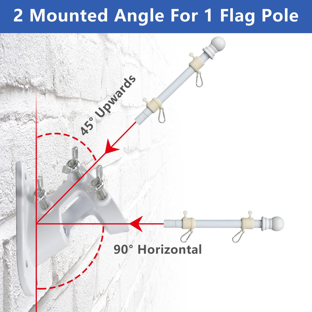 White 5-6ft Tangle Free Metal Flag Pole Kit M483745