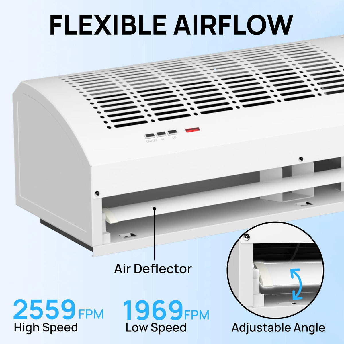 36-Inch Wall-Mounted Air Curtain Fan with Magnetic Switch E416957