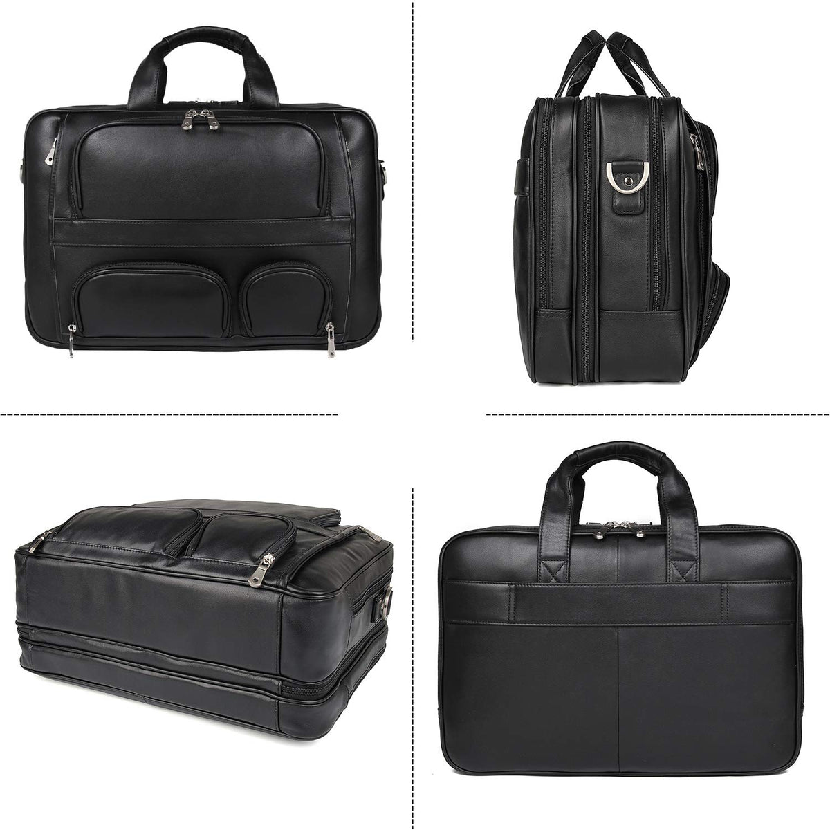 Cowhide Leather 17.3 Inch Messenger Bag Laptop Briefcase L182192
