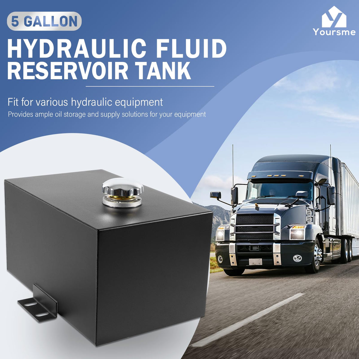 5 Gallon Hydraulic Reservoir Tank 14 Gauge Steel R628743