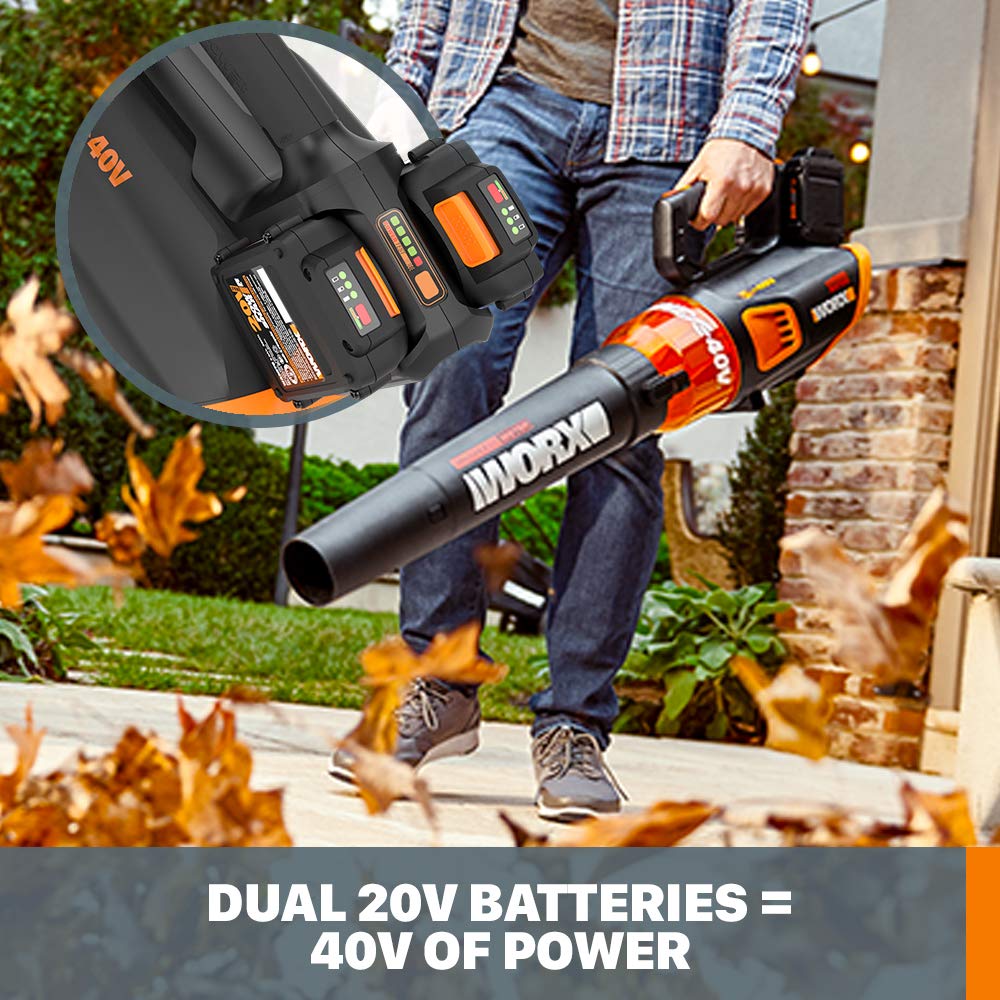 40V Cordless Leaf Blower with Brushless Motor & Gutter Cleaning Kit J677974