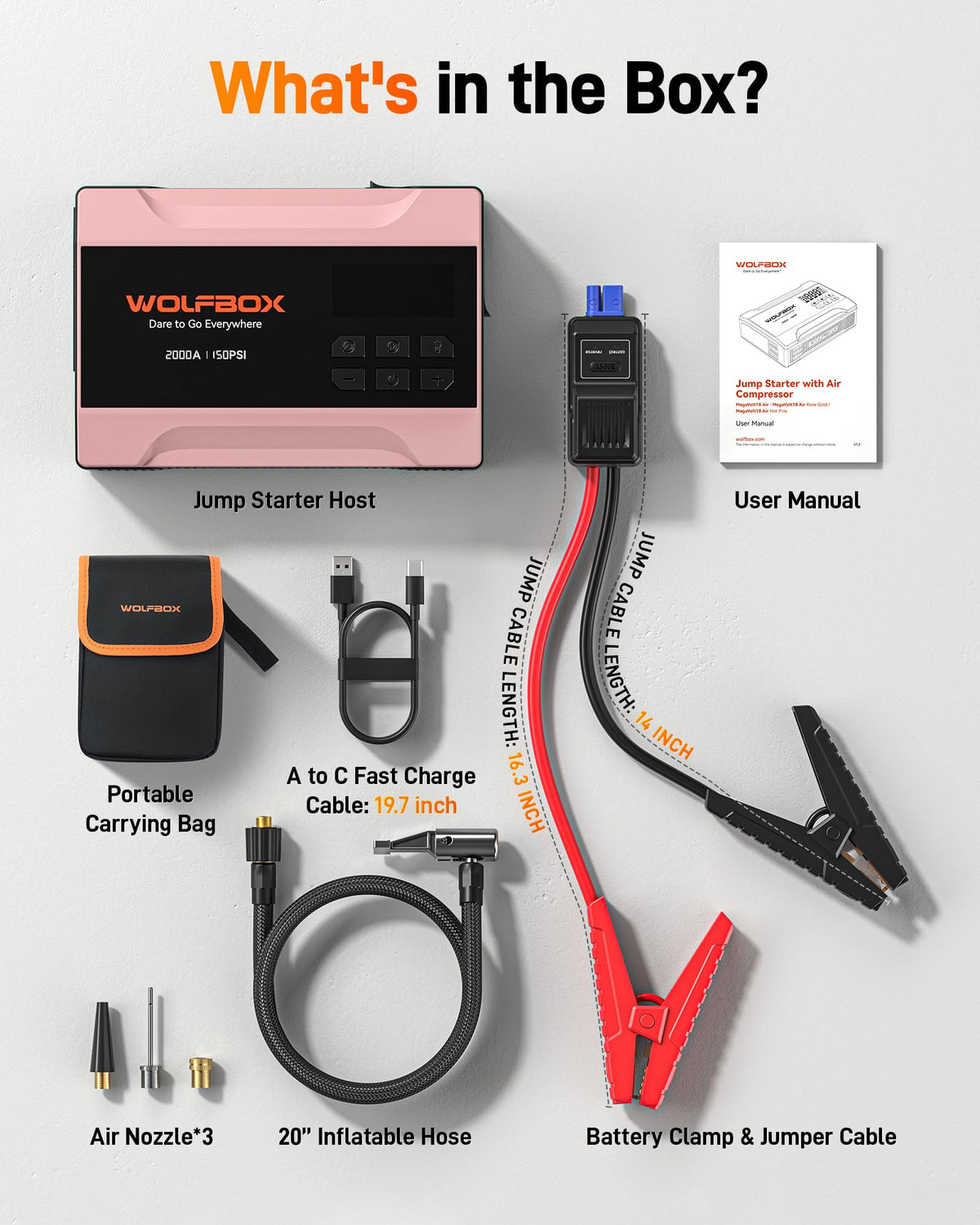 2000A Jump Starter with Air Compressor P472