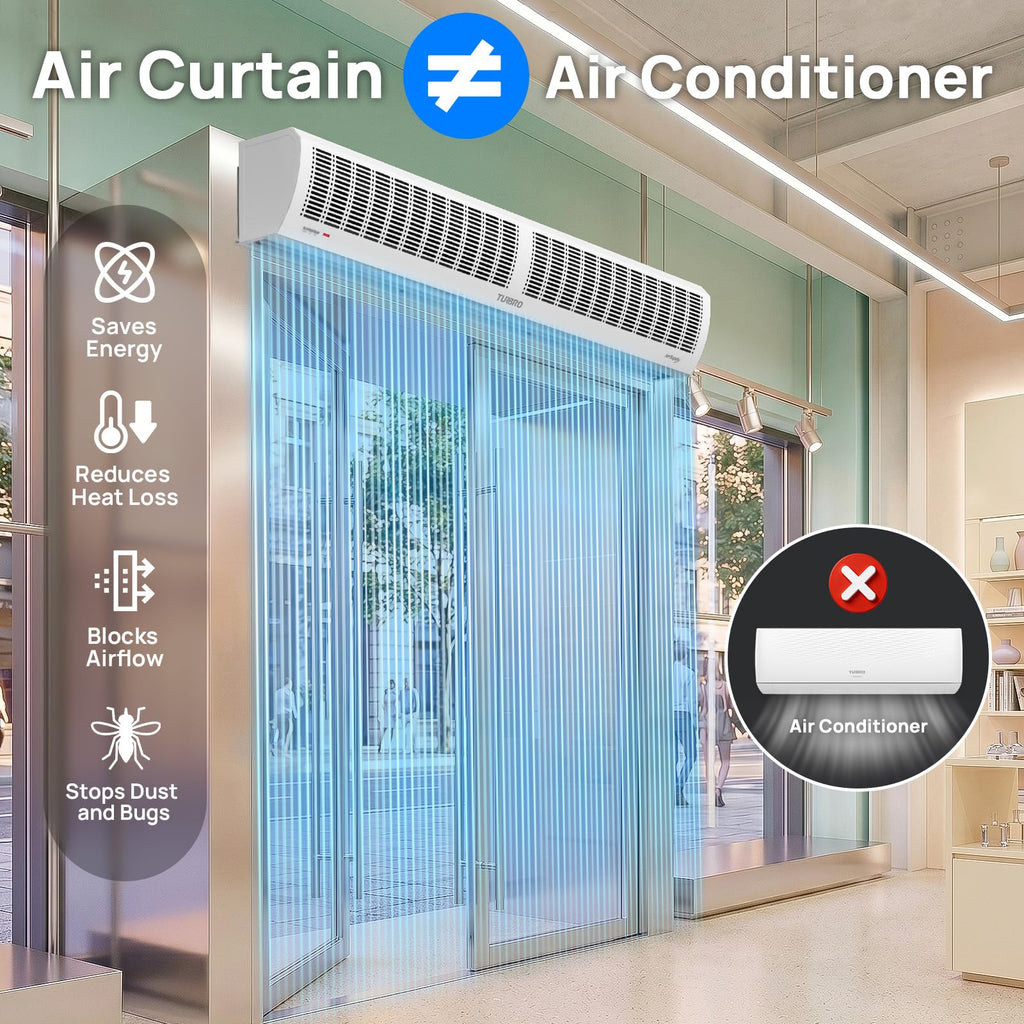 36-Inch Wall-Mounted Air Curtain Fan with Magnetic Switch E416957