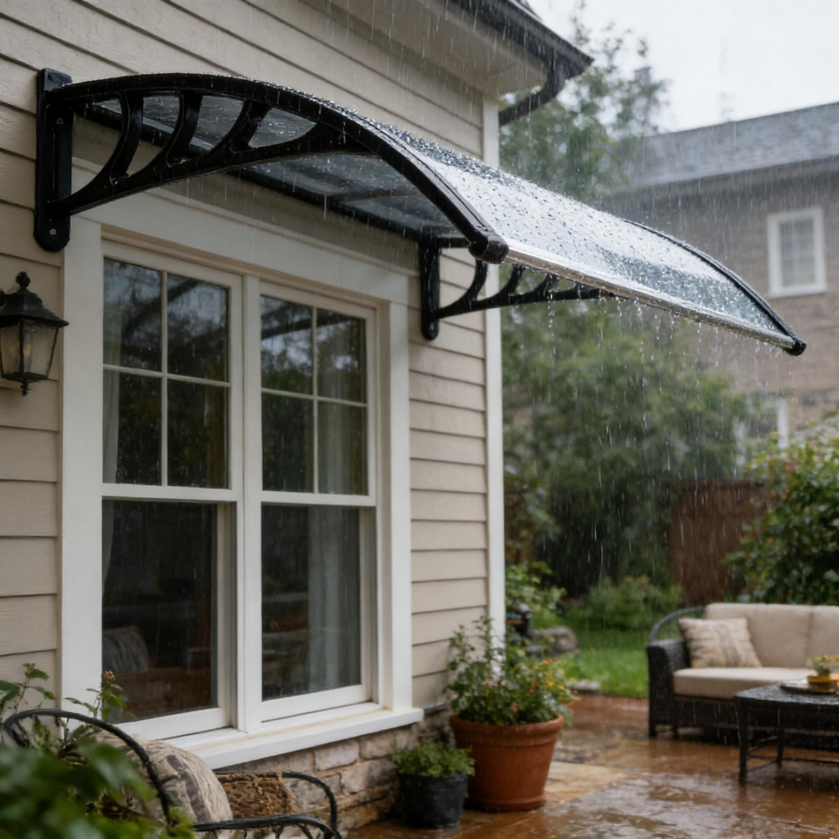 58.5x35 Inch Polycarbonate Patio Awning K188114