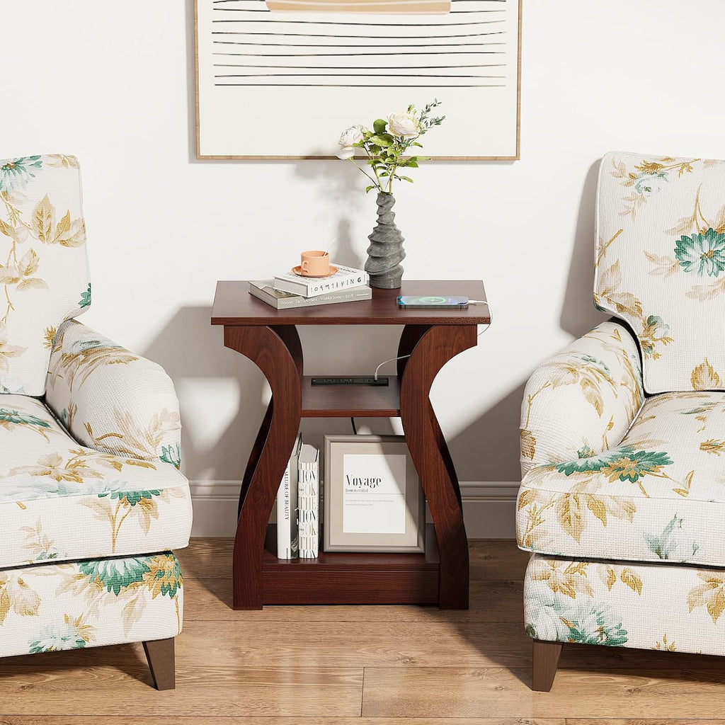 3 Tier End Table with Charging Station R646