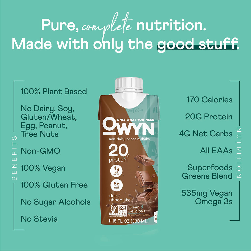 20g Vegan Protein Shake with Prebiotics, 12 Pack U742805