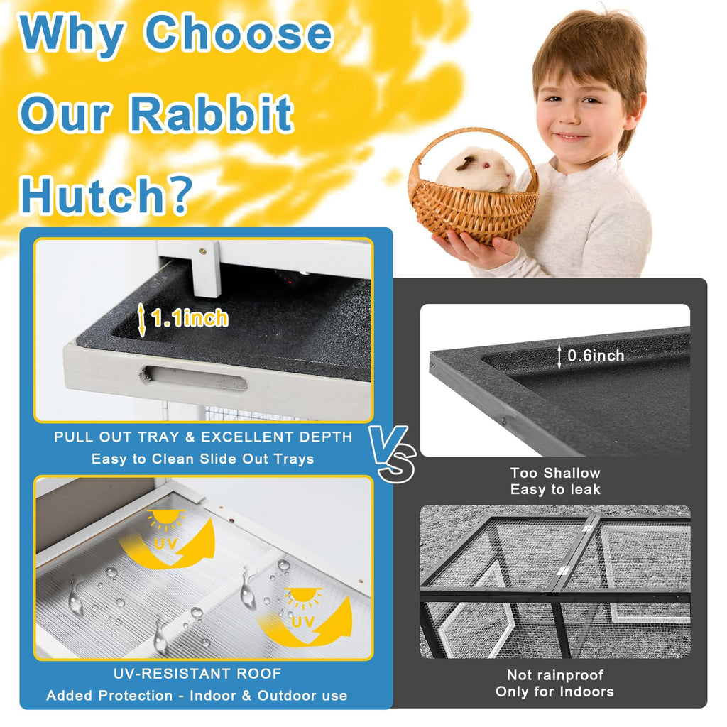 48" L 2-Story Rabbit Hutch with Ramp P614