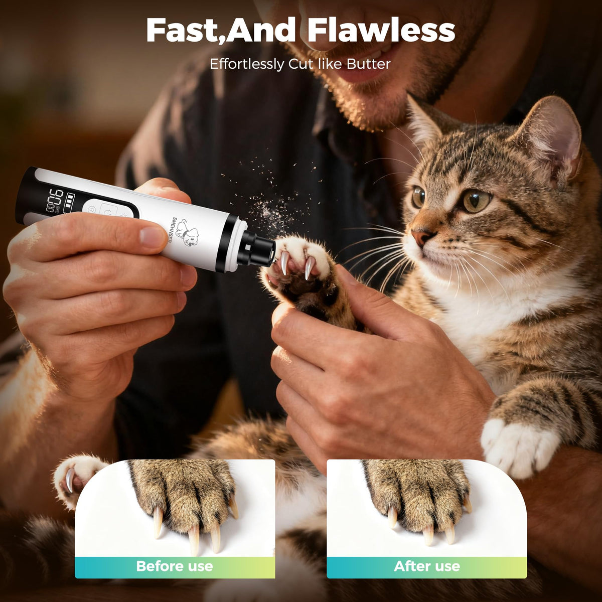 Silent Cordless Dog Nail Grinder O586386