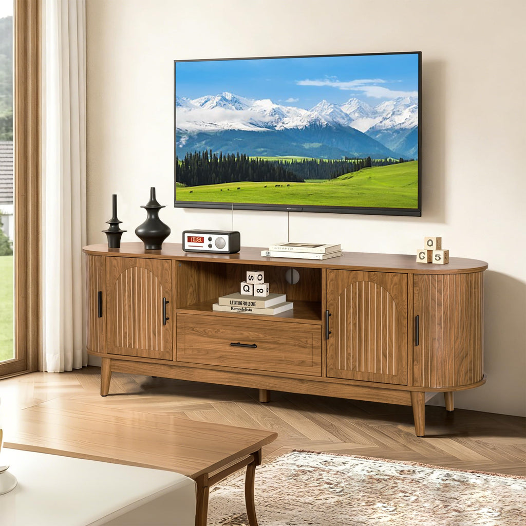 63" Fluted TV Stand with Drawers L5816