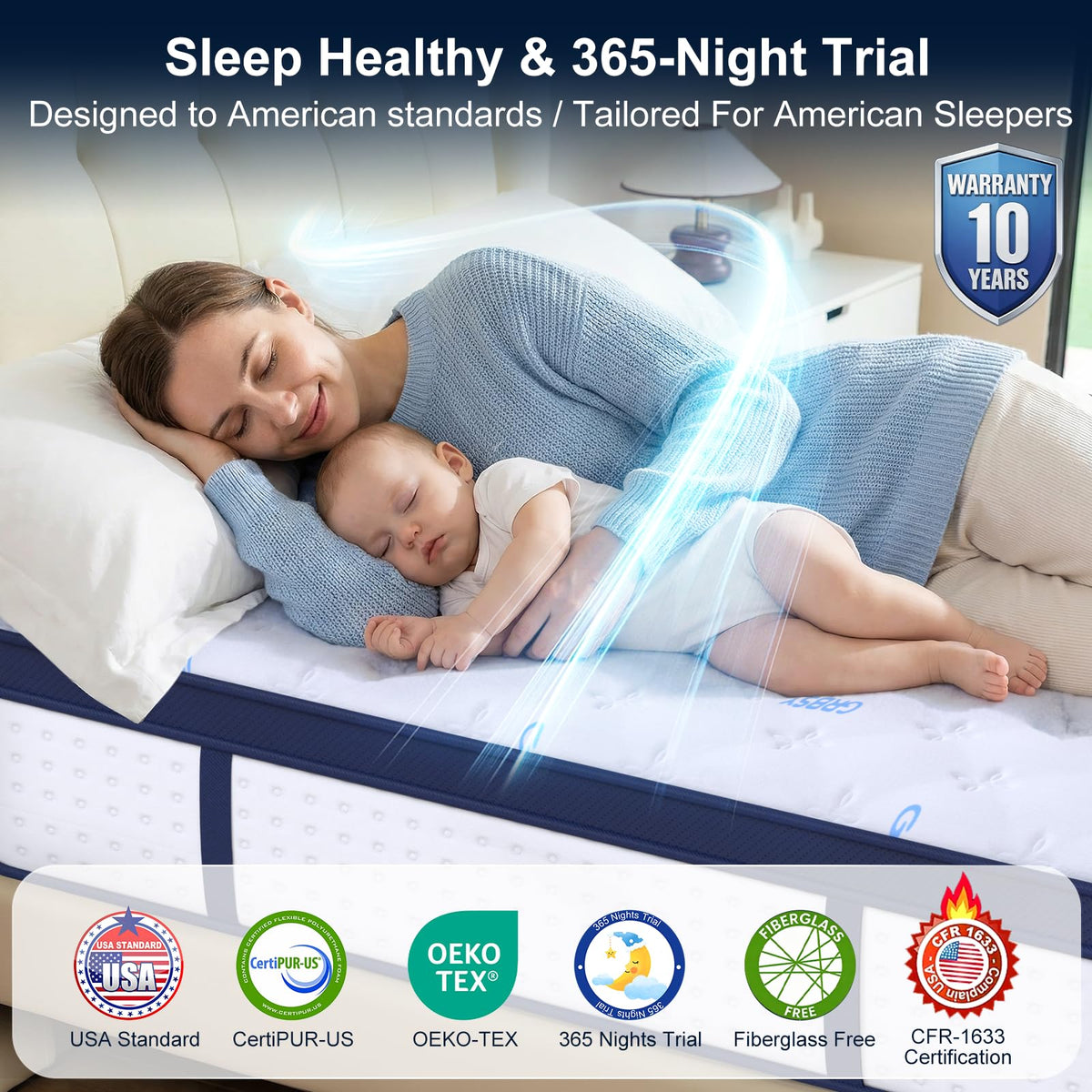 14 Inch Full Hybrid Mattress with Cooling Gel Memory Foam M5230