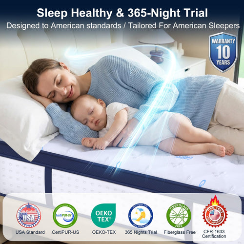14 Inch Full Hybrid Mattress with Cooling Gel Memory Foam M5230