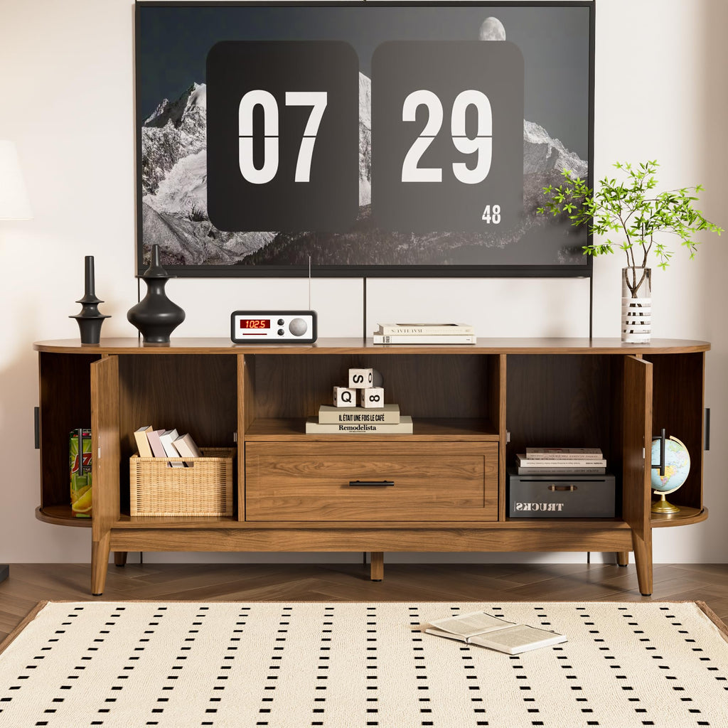 63" Fluted TV Stand with Drawers L5816