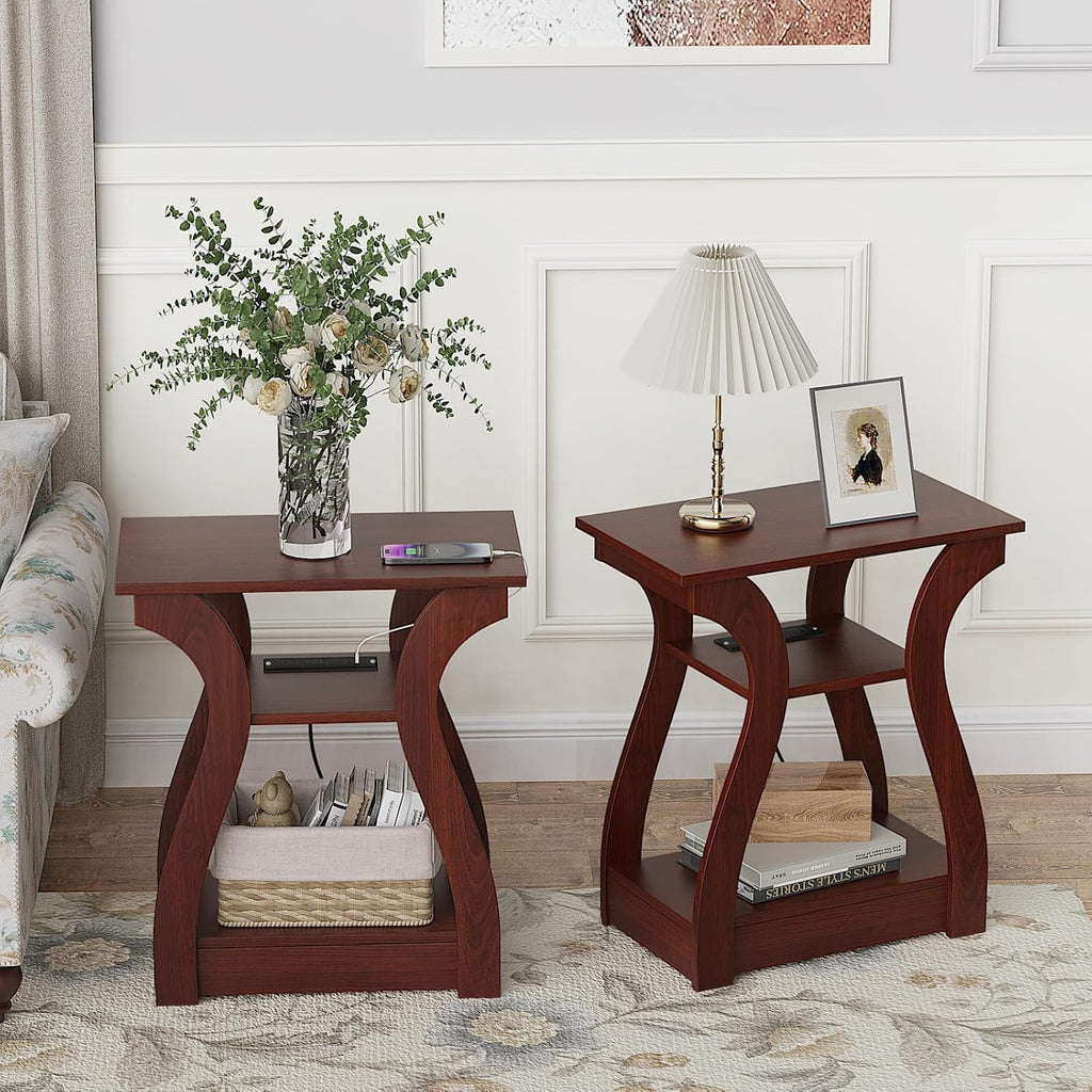 3 Tier End Table with Charging Station R646