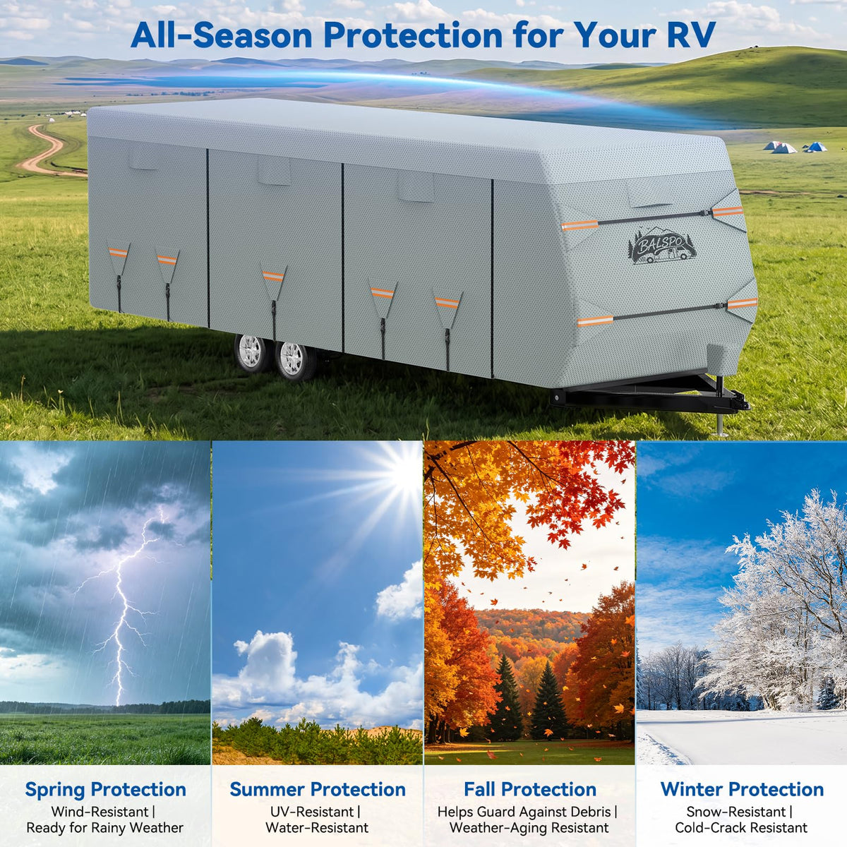 Heavy Duty Waterproof RV Cover 14-16ft G524