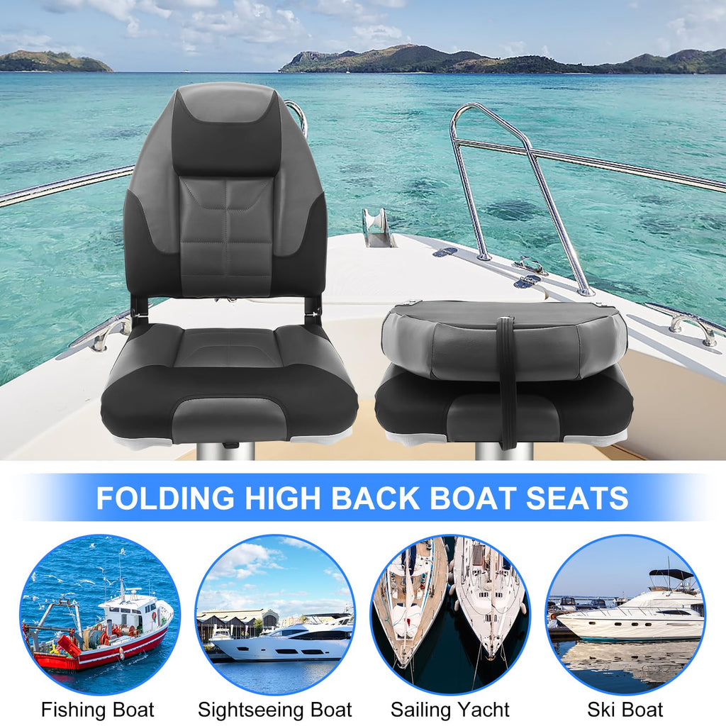 High Back Folding Boat Seat 2 Pack B984605