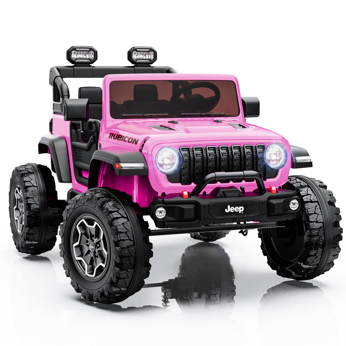 24V 2 Seater Ride on Car with Remote Control, Bluetooth (Pink) Z91664