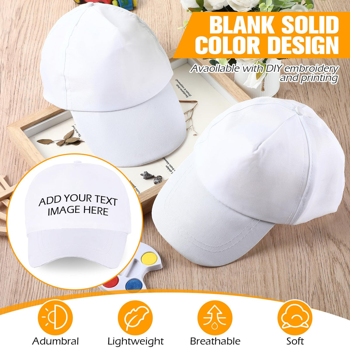 White Adjustable Baseball Hat G4117