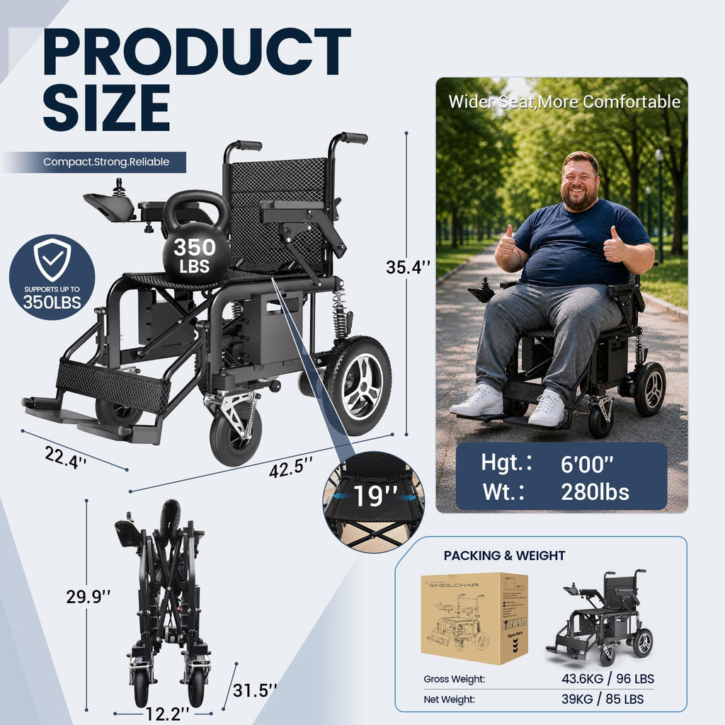 Electric Wheelchair with Dual Shock Absorption F6570