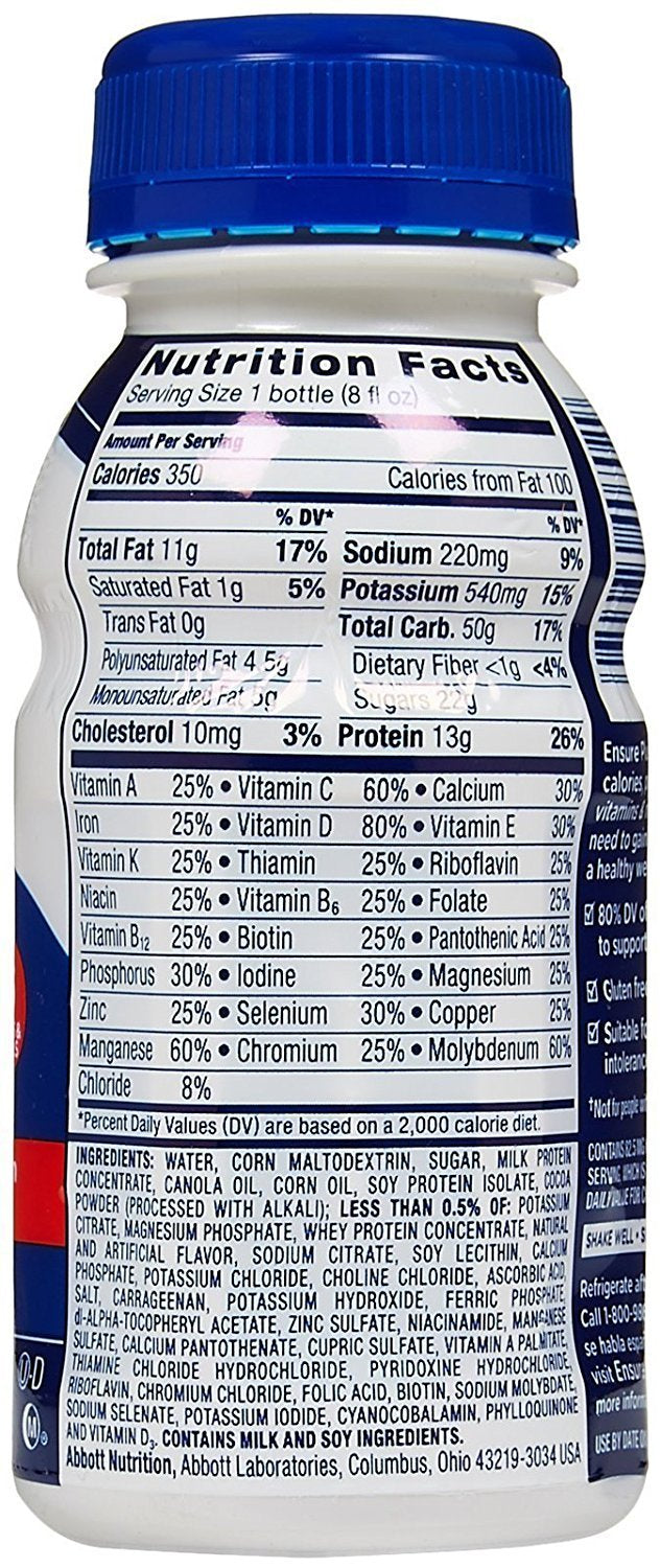 Milk Chocolate Nutrition Shake 8 oz 6 pk L520
