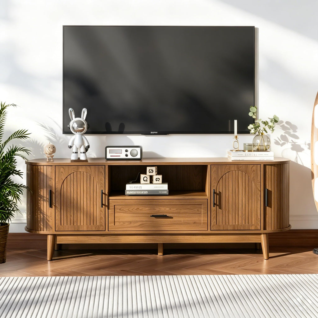 63" Fluted TV Stand with Drawers L5816