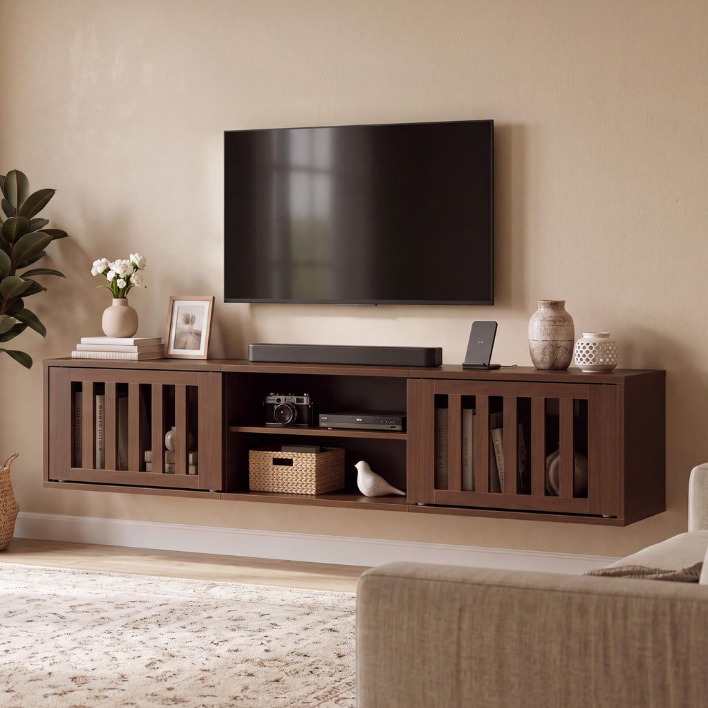 59" Floating TV Stand with Power Outlet C28580