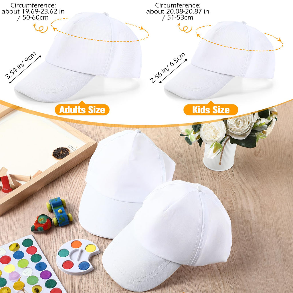 White Adjustable Baseball Hat G4117