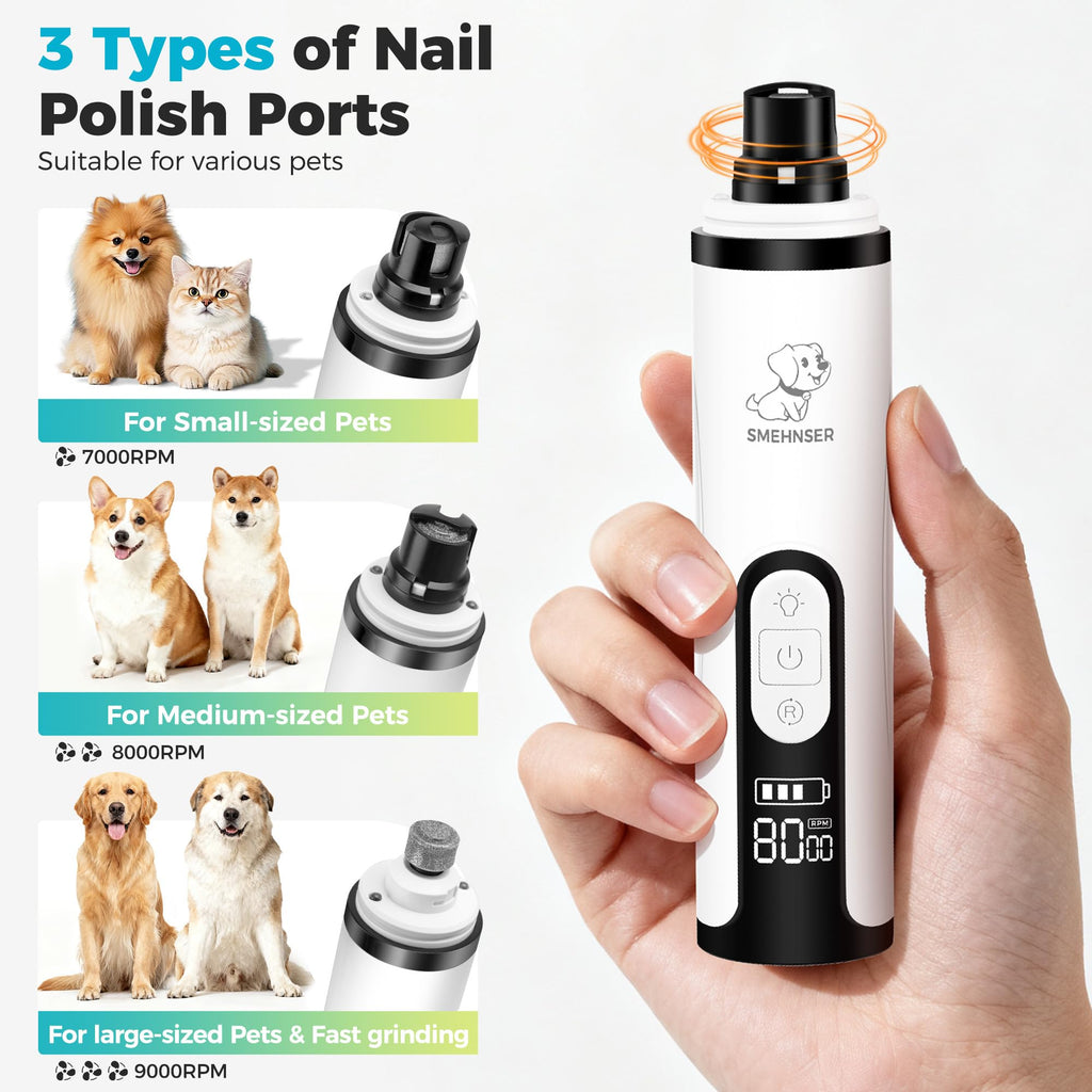 Silent Cordless Dog Nail Grinder O586386