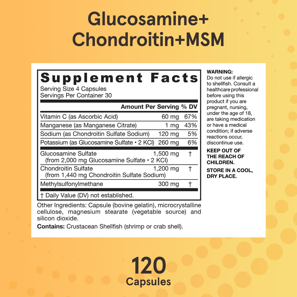 Glucosamine, Chondroitin, and MSM, 120 Capsules R6427