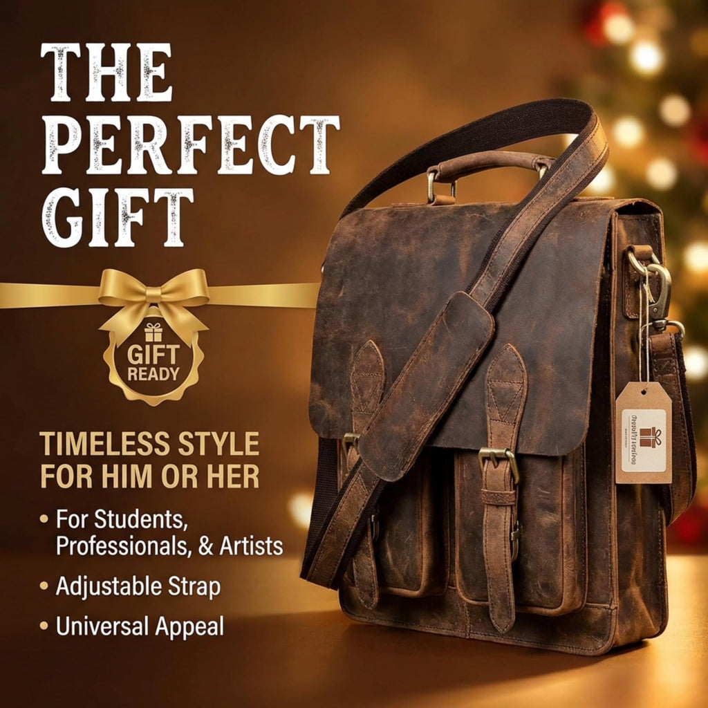 Retro Brown Laptop Messenger Bag Crossbody Travel Bag G132808