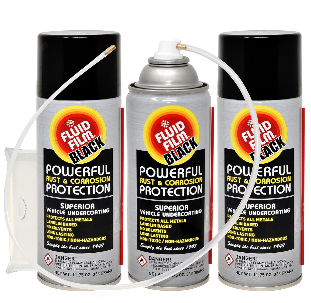 11.75 Oz Black Aerosol Spray Can 3 Pack I98496