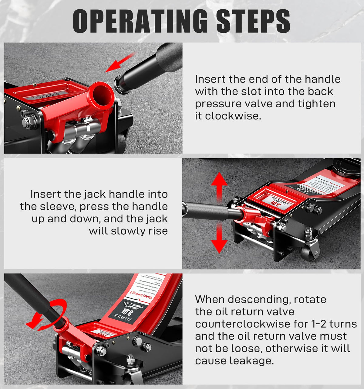 Low Profile Hydraulic Floor Jack 6600lbs Dual Piston Y164898