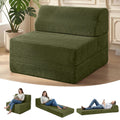 Folding Sofa Bed with Pillow, Memory Foam Sleeper Chair, Green D90865