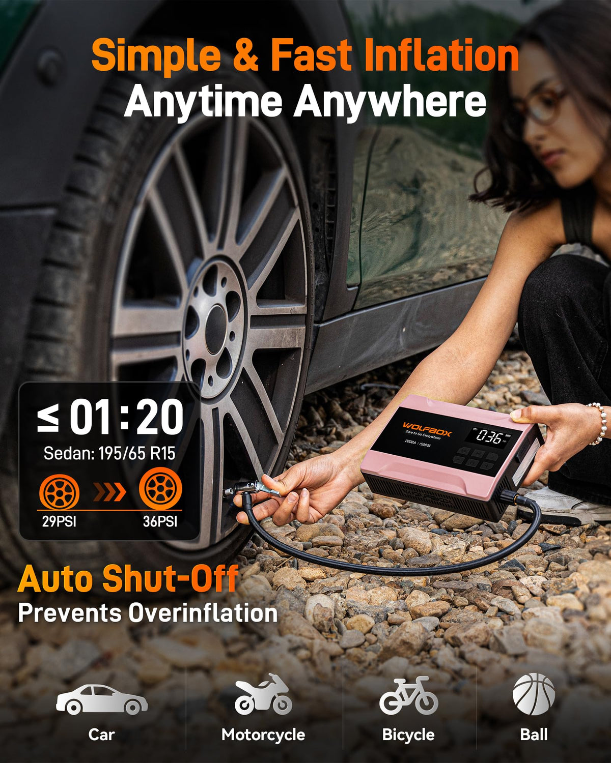 2000A Jump Starter with Air Compressor P472