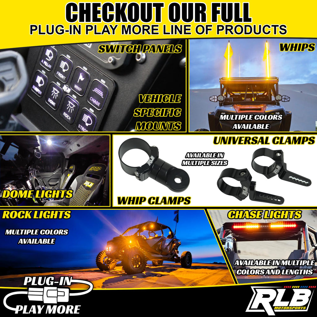 1.875" Whip Light Flag or Roll Bar Mount UTV Accessories X946156