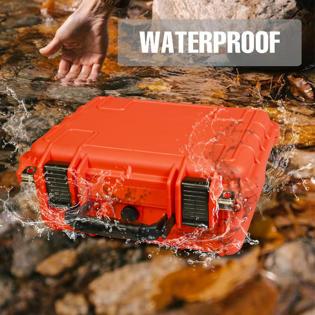 14x 11.5x 6.5 Inch Waterproof Protective Camera Case with Customizable Foam J492