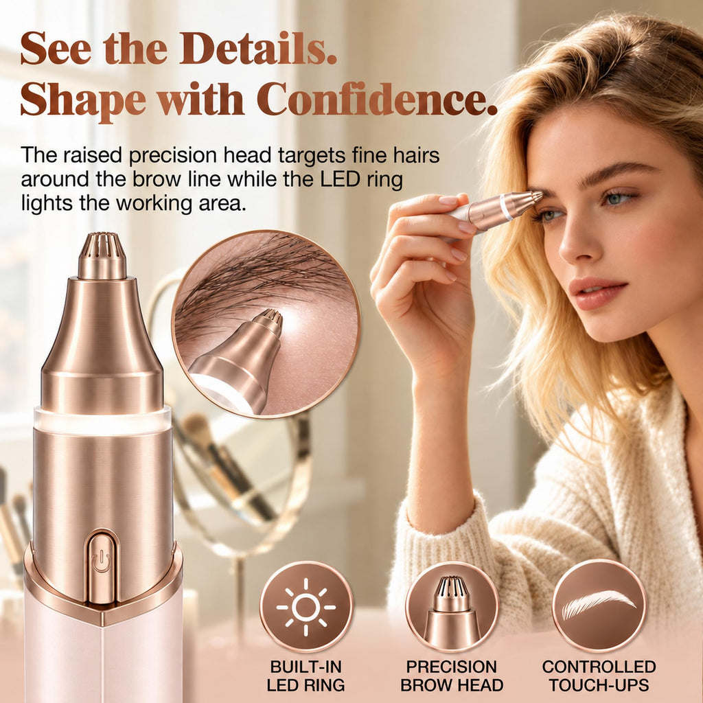 2 in 1 Electric Face Shaver with LED Light F3410
