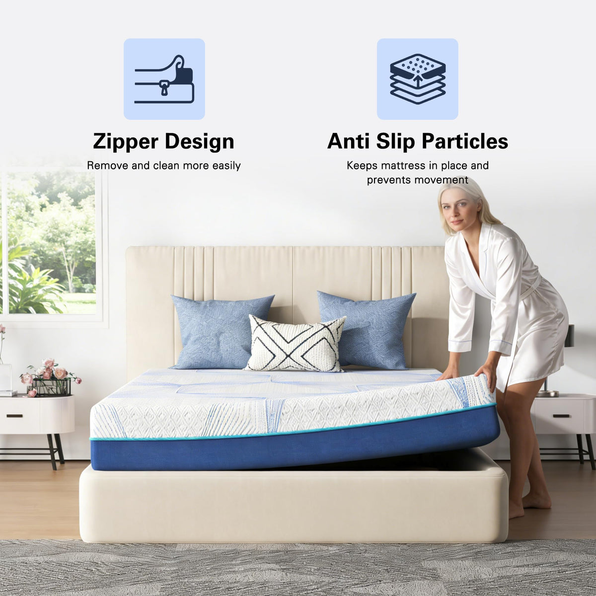 6 Inch Twin Gel Memory Foam Mattress U351